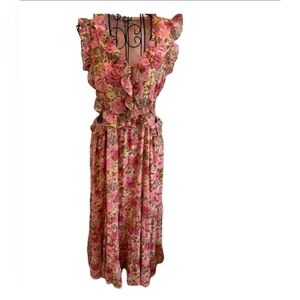 Moon River Pink Floral Dress